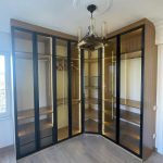 Bronz Cam Kapaklı Gardırop