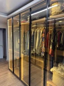 Reflekte Bronz Cam Kapaklı Gardrop Modelleri 20-6, Cam Dolap, Cam Gardrop, Camlı Gardrop, Cam Kapaklı Dolap